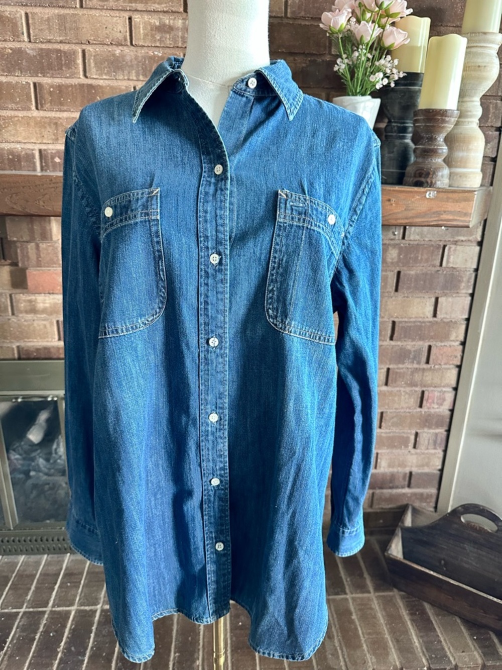 Ralph Lauren Men's Denim Button-Down Shirt - Blue